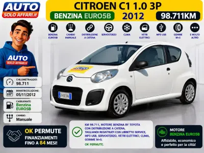 Usata Citroën C1 68 CV (50 kW) 2012 Bianco Utilitaria
