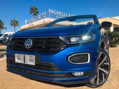 Usata VW T-Roc Cabriolet R-line 150 CV (110 kW) 2020 Blu Cabrio