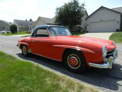 Occasion Mercedes A190 105 ch (77 kW) 1959 Rouge Cabriolet