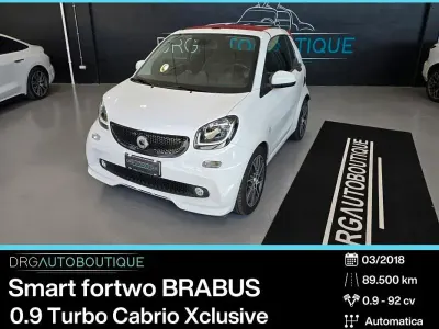 Begagnad Smart ForTwo Cabrio Brabus 109 HK (80 kW) 2018 Vit Cab