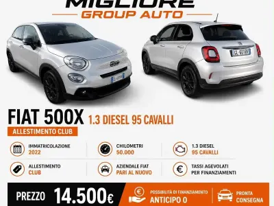 Usata Fiat 500X 95 CV (69 kW) 2022 Argento SUV