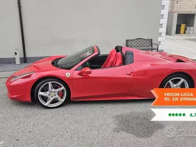 Usata Ferrari 458 566 CV (416 kW) 2012 Rosso Cabrio