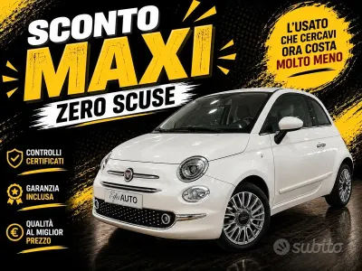 Usata Fiat 500 Lounge 69 CV (50 kW) 2017 Bianco Berlina