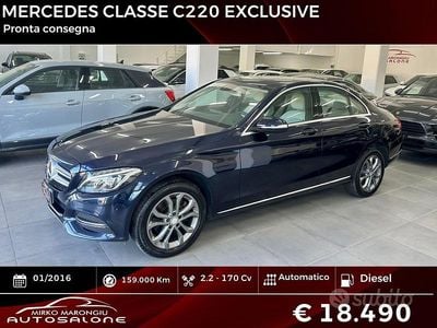 Usata Mercedes C220 170 CV (125 kW) 2016 Blu Berlina