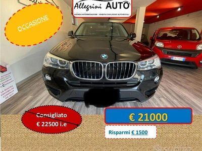 Usata BMW X3 Advantage 190 CV (139 kW) 2016 Nero SUV