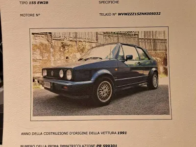 Usata VW Golf Cabriolet Sport 73 CV (53 kW) 1991 Blu/azzurro Cabrio