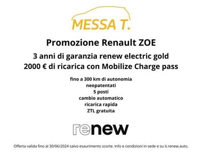 usata Renault Zoe Zen R135 Flex del 2020 usata a Monza