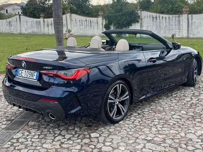 Usata BMW 420 Sport Line 184 CV (135 kW) 2021 Blu/azzurro Cabrio