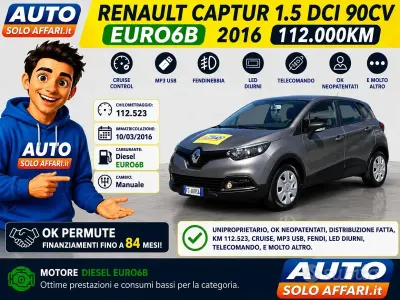 Usata Renault Captur 90 CV (66 kW) 2016 Grigio SUV