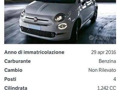 Usata Fiat 500 Lounge 2016 Bianco Utilitaria