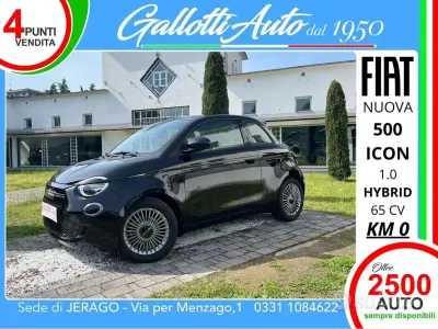 Neu Fiat 500 Icon 65 PS (47 kW) 2026 Schwarz Kleinwagen
