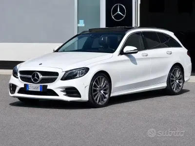 Usata Mercedes C220 Premium Plus 194 CV (142 kW) 2018 Bianco Station wagon