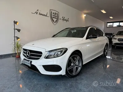 Usata Mercedes C250 Premium 204 CV (150 kW) 2017 Bianco pastello Station wagon