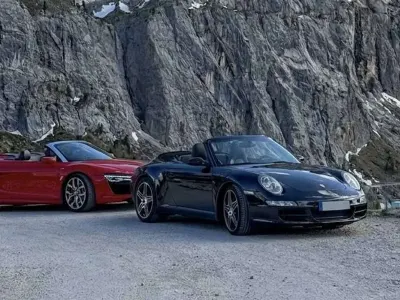 Usata Porsche 997 355 CV (261 kW) 2005 Nero Cabrio