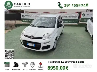 Usata Fiat Panda Easy 69 CV (50 kW) 2019 Bianco Utilitaria