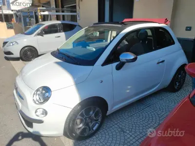 Usata Fiat 500 69 CV (50 kW) 2014 Bianco Cabrio