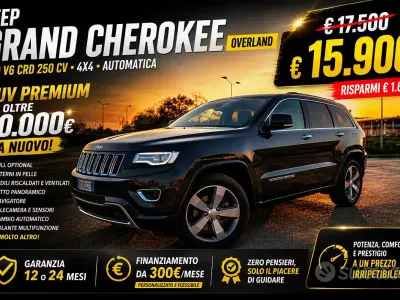 Usata Jeep Grand Cherokee Overland 250 CV (183 kW) 2015 Nero SUV