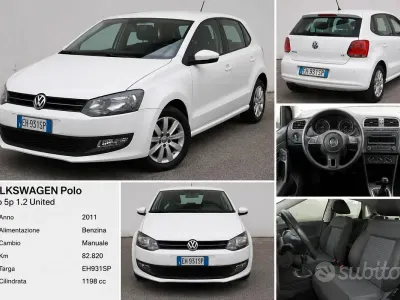 Usata VW Polo United 60 CV (44 kW) 2011 Bianco Utilitaria