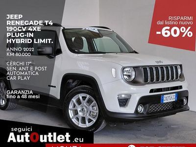 Usata Jeep Renegade Limited 190 CV (139 kW) 2022 Bianco SUV