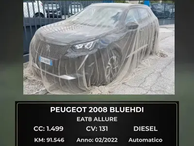 Käytetty Peugeot 2008 Allure 131 HP (96 kW) 2022 Musta Katumaasturi