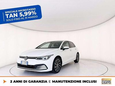 Usata VW Golf VIII Life 110 CV (80 kW) 2021 Bianco Berlina