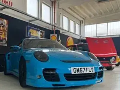 Usata Porsche 911 Turbo 480 CV (353 kW) 2007 Blu Coupé