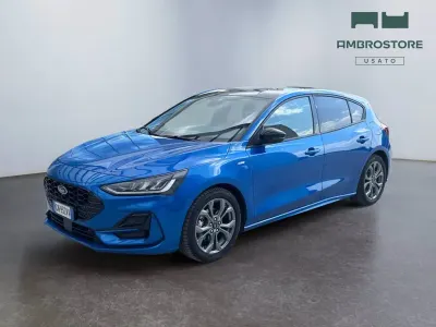 Usata Ford Focus ST-Line X 125 CV (91 kW) 2023 Desert island blue (metallizzato) Berlina