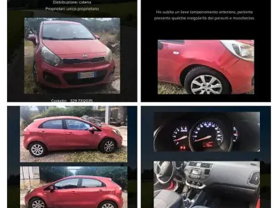 Usata Kia Rio 2012 Rosso Utilitaria