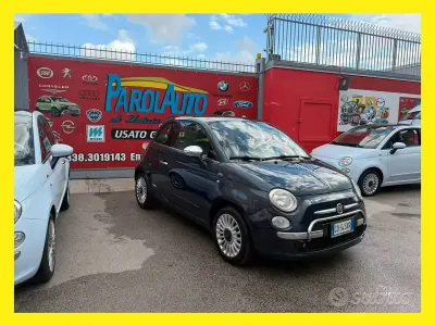 Brugt Fiat 500 Lounge 101 HK (74 kW) 2009 Blå Cabriolet