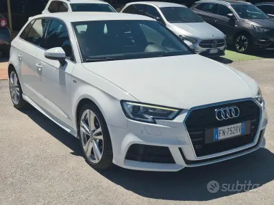 Usata Audi A3 S-Line 150 CV (110 kW) 2018 Bianco Berlina