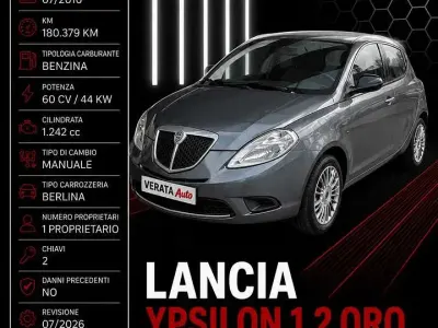 Usata Lancia Ypsilon 60 CV (44 kW) 2010 Argento Utilitaria