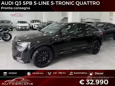 Usata Audi Q3 Sportback S-Line 190 CV (139 kW) 2021 Nero SUV