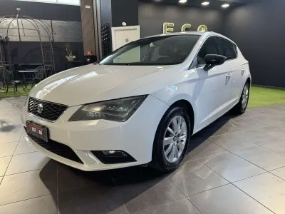 Usata Seat Leon Style 105 CV (77 kW) 2013 Bianco Berlina