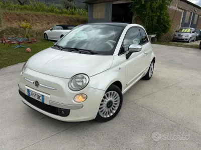 Usata Fiat 500 Lounge 75 CV (55 kW) 2009 Bianco Cabrio