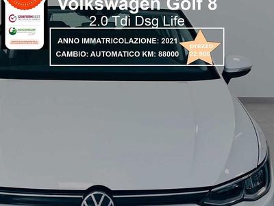 Usata VW Golf VIII Life 115 CV (84 kW) 2021 Bianco Berlina