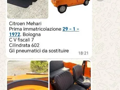 Usata Citroën Méhari 1970 Arancione Cabrio