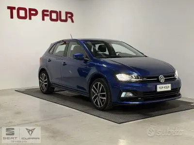 Usata VW Polo R-line 95 CV (69 kW) 2019 Blu Utilitaria