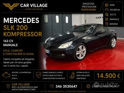 Usata Mercedes SLK200 163 CV (119 kW) 2008 Blu Cabrio