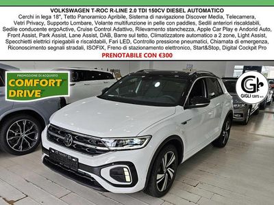 Usata VW T-Roc R-line 150 CV (110 kW) 2023 Pure white / nero SUV
