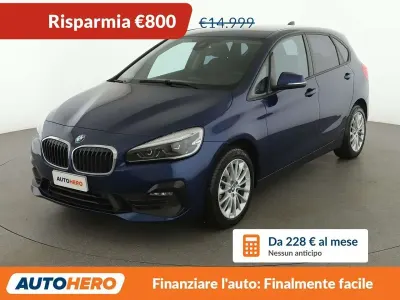 Usata BMW 218 Active Tourer Advantage 150 CV (110 kW) 2019 Blu Monovolume