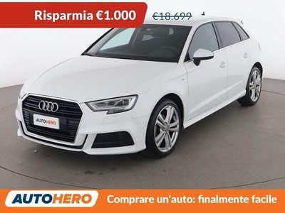 Usata Audi A3 Admired 116 CV (85 kW) 2019 Bianco Berlina