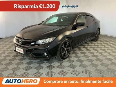 Usata Honda Civic Elegance 130 CV (95 kW) 2018 Nero Berlina