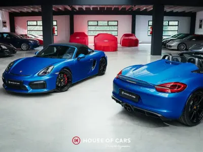 Usata Porsche Boxster Spyder 375 CV (275 kW) 2016 Blu Cabrio