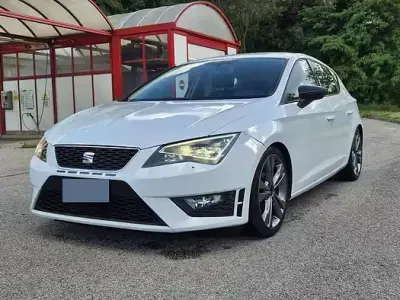 Usata Seat Leon 110 CV (80 kW) 2016 Bianco Berlina