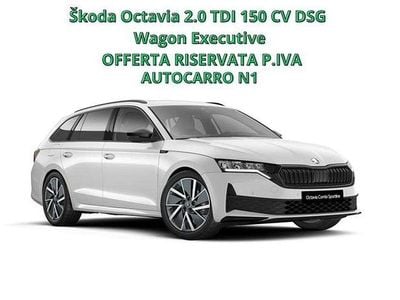 Nuova Skoda Octavia Executive 150 CV (110 kW) 2025 Bianco Station wagon