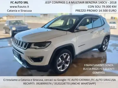 Usata Jeep Compass Night Eagle 140 CV (102 kW) 2018 Bianco SUV