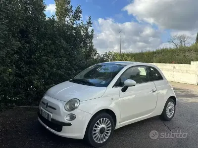 Usata Fiat 500 75 CV (55 kW) 2009 Bianco Cabrio