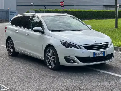 Usata Peugeot 308 GT-line 120 CV (88 kW) 2015 Bianco Station wagon