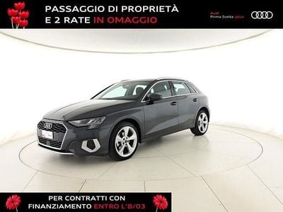 Usata Audi A3 Advanced 116 CV (85 kW) 2022 Grigio manhattan metallizzato Berlina