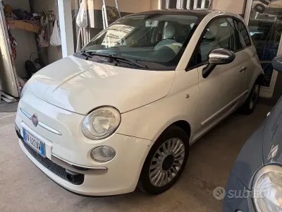 Usata Fiat 500 Lounge 75 CV (55 kW) 2009 Bianco Cabrio